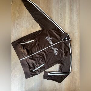 Mens | Y2K Sean John Full Zip Jacket - Brown + White | Sz: 2XL **